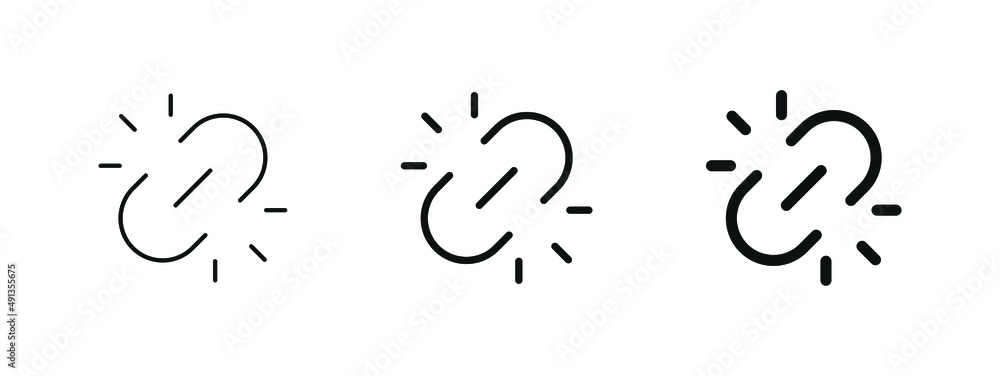 broken link icon, broken chain symbol, disconnect link icons broken link icon, broken chain symbol, disconnect link icons