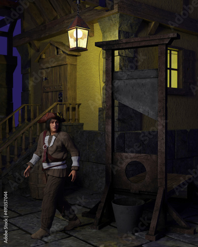 3d computer rendered illustration of a woman working in a sound studio