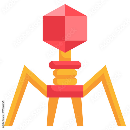 BACTERIOPHAGE flat icon