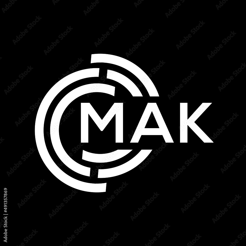 MAK letter logo design on black background. MAK creative initials letter logo concept. MAK letter design. MAK letter logo design on black background. MAK creative initials letter logo concept. MAK letter design.