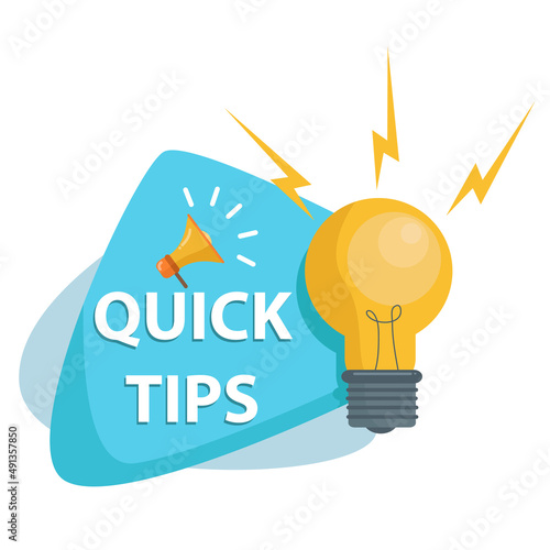 Quick tips label design vector