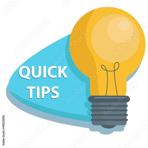 Quick tips label design vector
