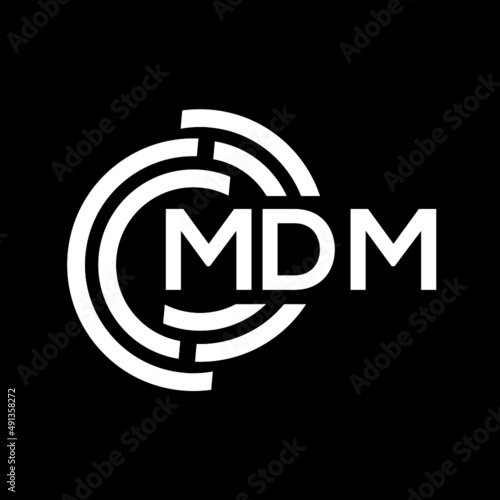 MDM letter logo design on black background. MDM creative initials letter logo concept. MDM letter design. photo
