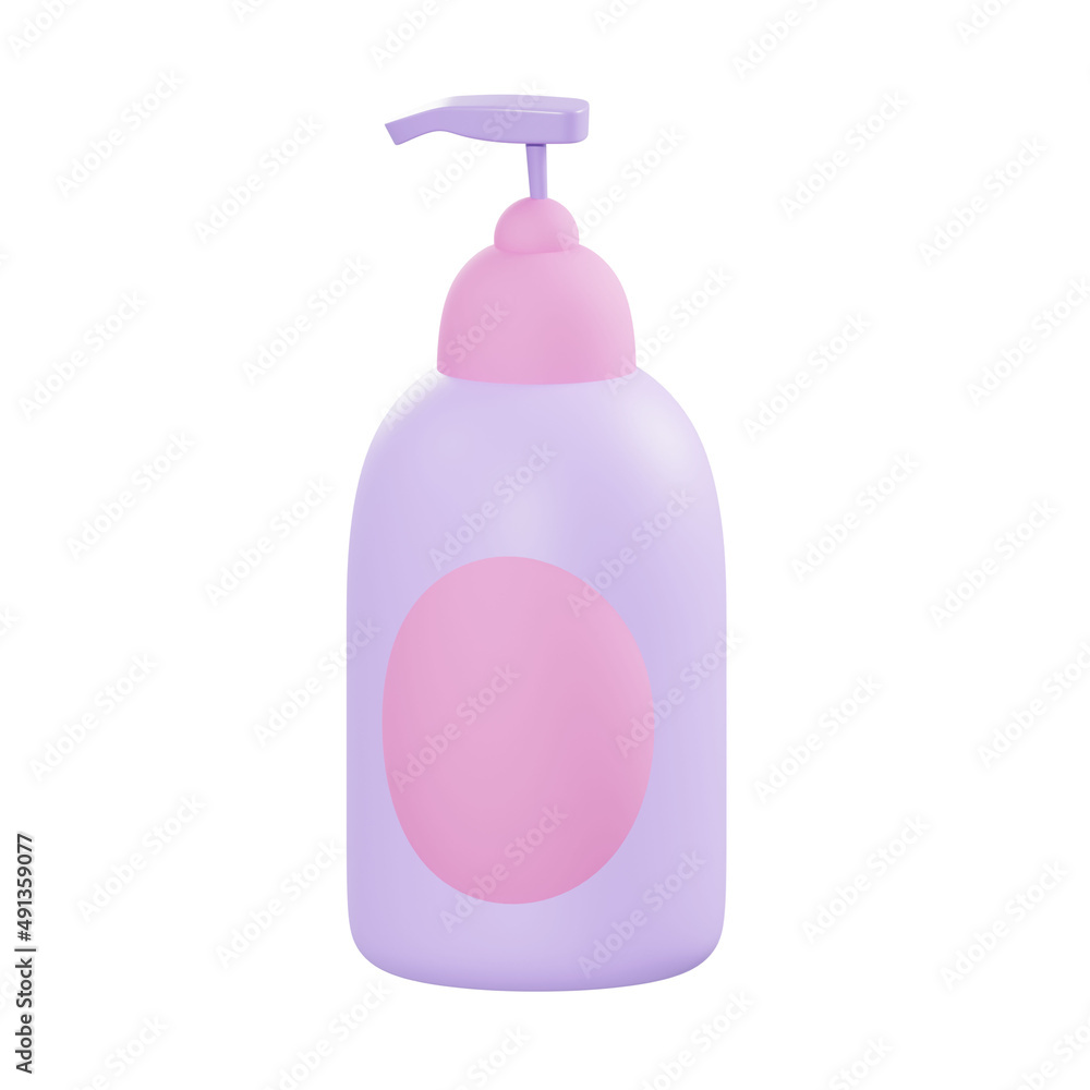 3d illustration body lotion object 3d illustration body lotion object