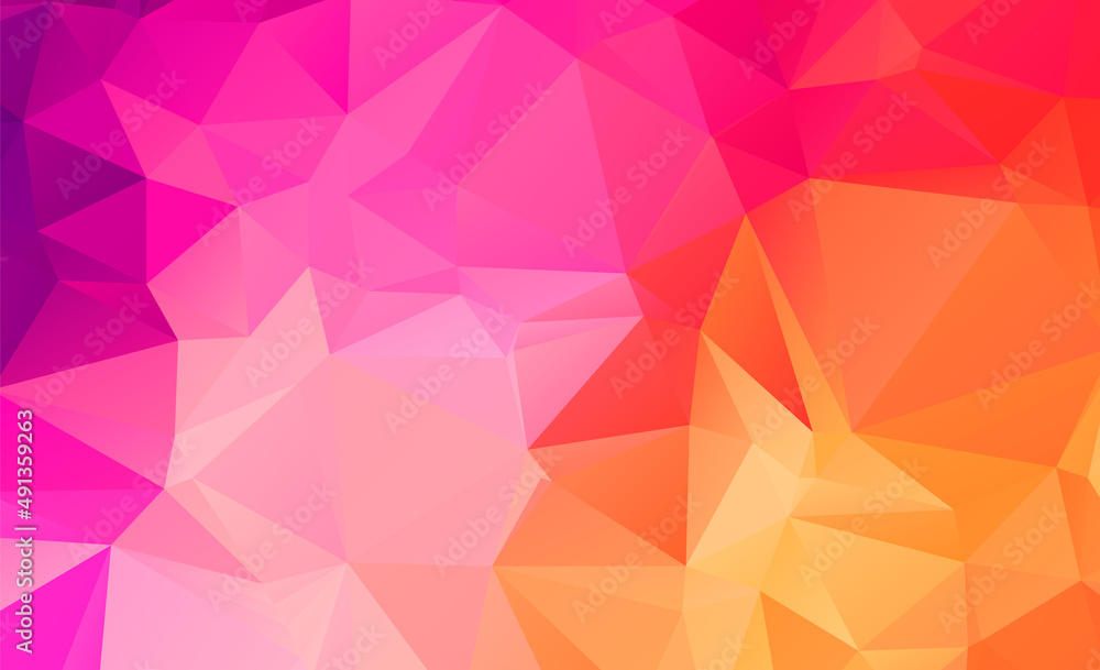 Obraz premium Illustration Colorful swirl rainbow polygon background or frame triangle pattern in multi rainbow spectrum color