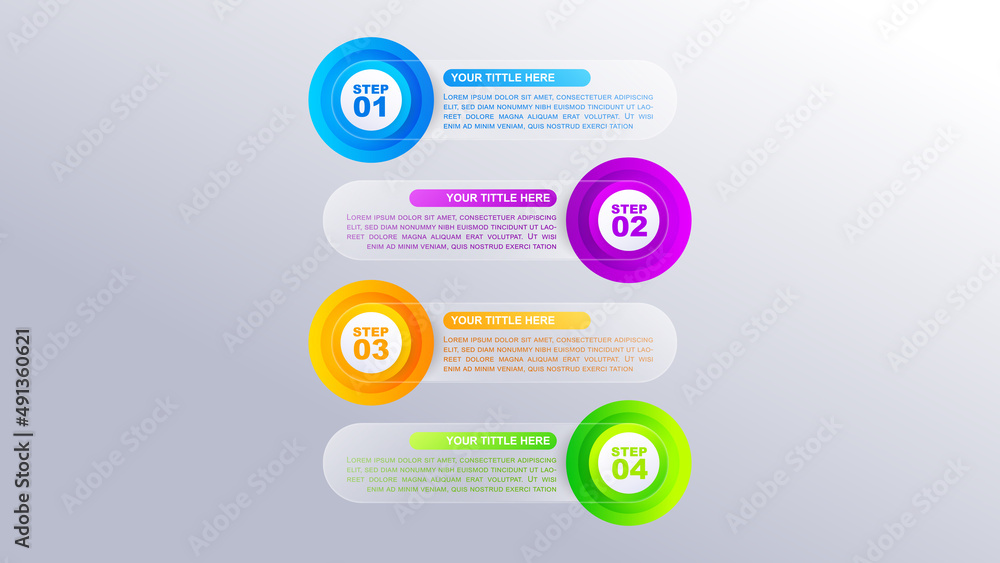 Gradient glass modern infographic elements Gradient glass modern infographic elements