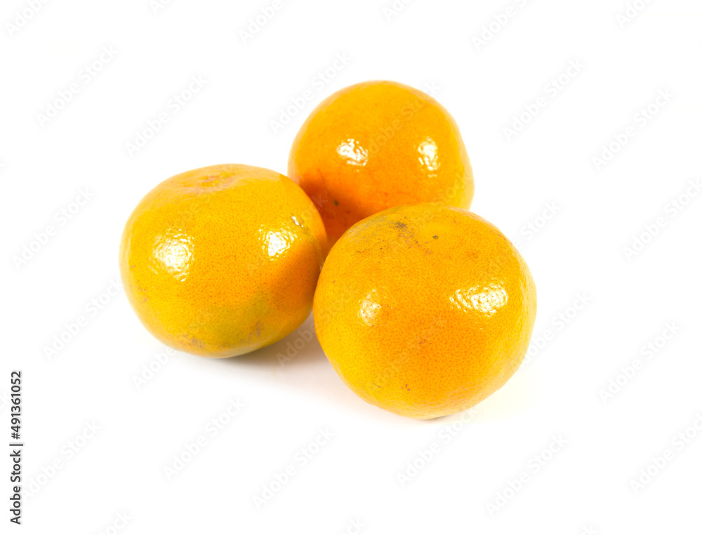 three fresh oranges isolated on white background three fresh oranges isolated on white background
