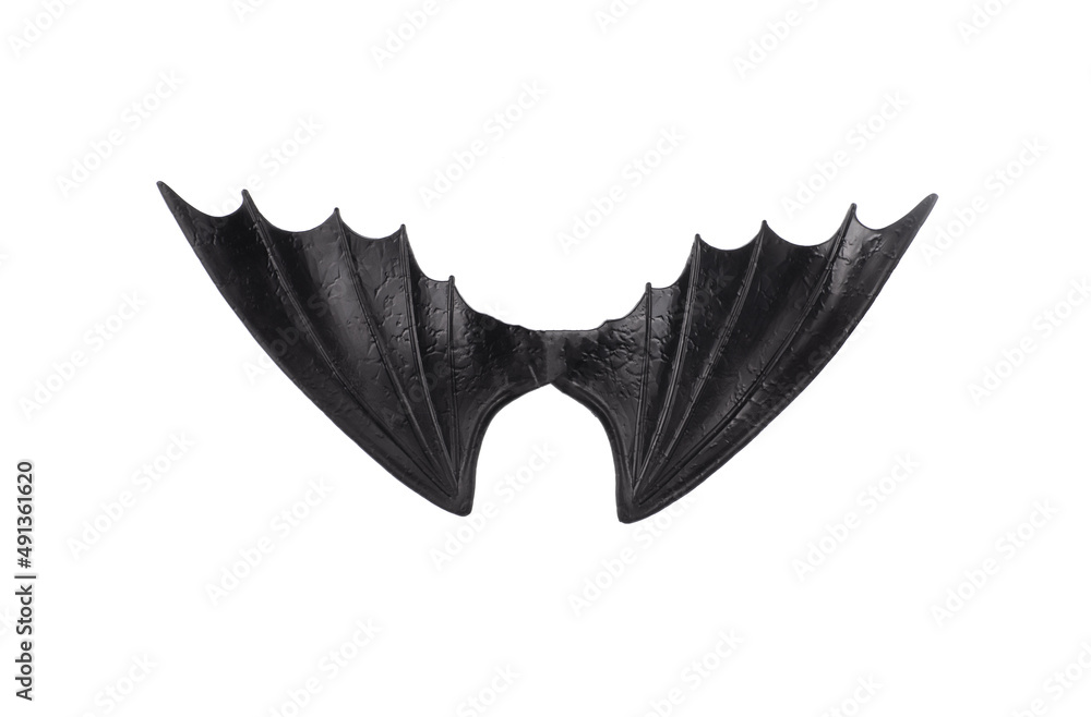 Fototapeta premium black vampire wings isolated on white background