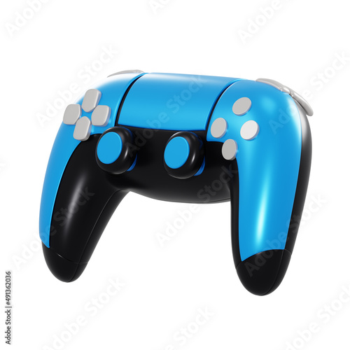 3d game controller object with transparent background