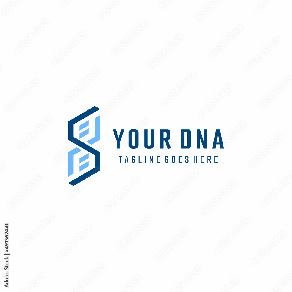 Illustration abstract human genetic DNA symbol vector graphic design