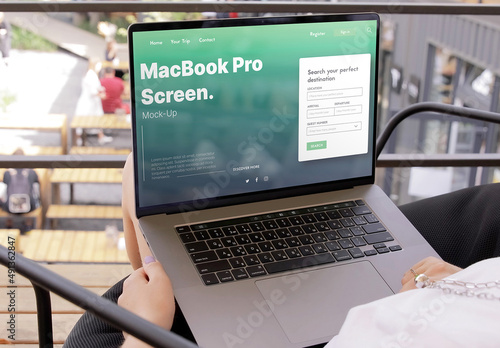 Mockup Template Freelancer Is Work on Computer