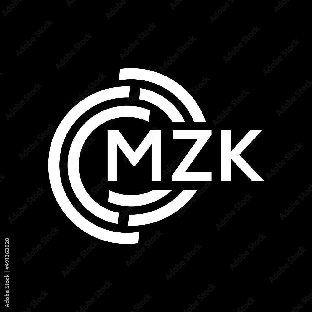 MZK letter logo design on black background. MZK creative initials letter logo concept. MZK letter design. MZK letter logo design on black background. MZK creative initials letter logo concept. MZK letter design.