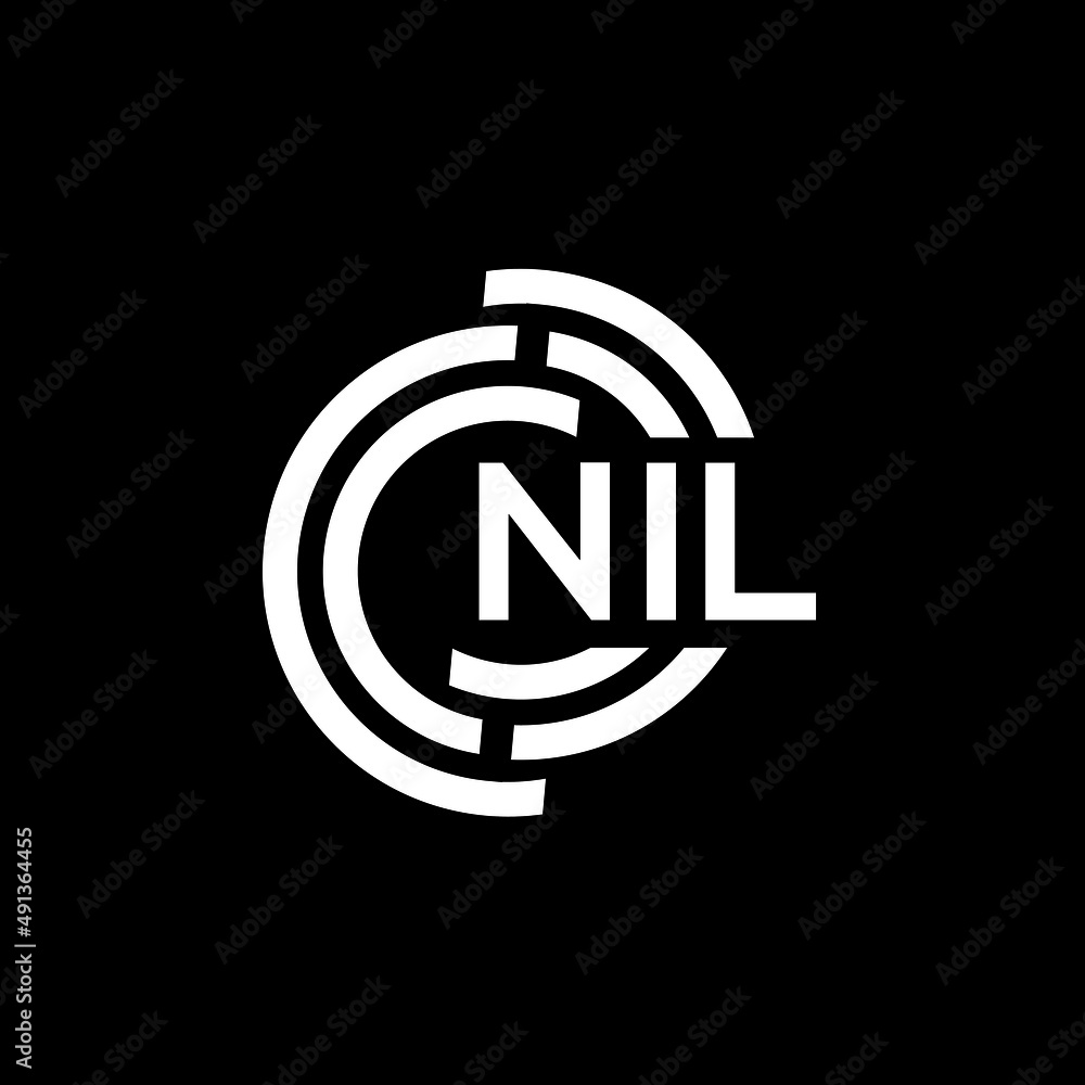 NIL letter logo design on black background. NIL creative initials letter logo concept. NIL letter design. NIL letter logo design on black background. NIL creative initials letter logo concept. NIL letter design.