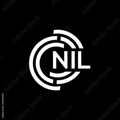 NIL letter logo design on black background. NIL creative initials letter logo concept. NIL letter design.