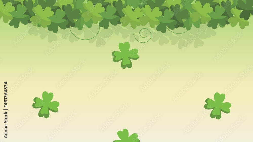 saint patricks day animation with clovers saint patricks day animation with clovers