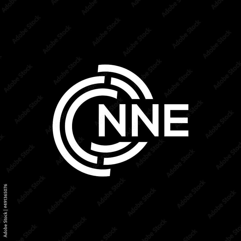 NNE letter logo design on black background. NNE creative initials letter logo concept. NNE letter design. NNE letter logo design on black background. NNE creative initials letter logo concept. NNE letter design.