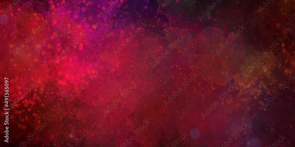 Abstract background with space for text Abstract colorful background with paint adn Nebula an interstellar cloud of star dust. Starry deep outer space. Digital painted abstract design.