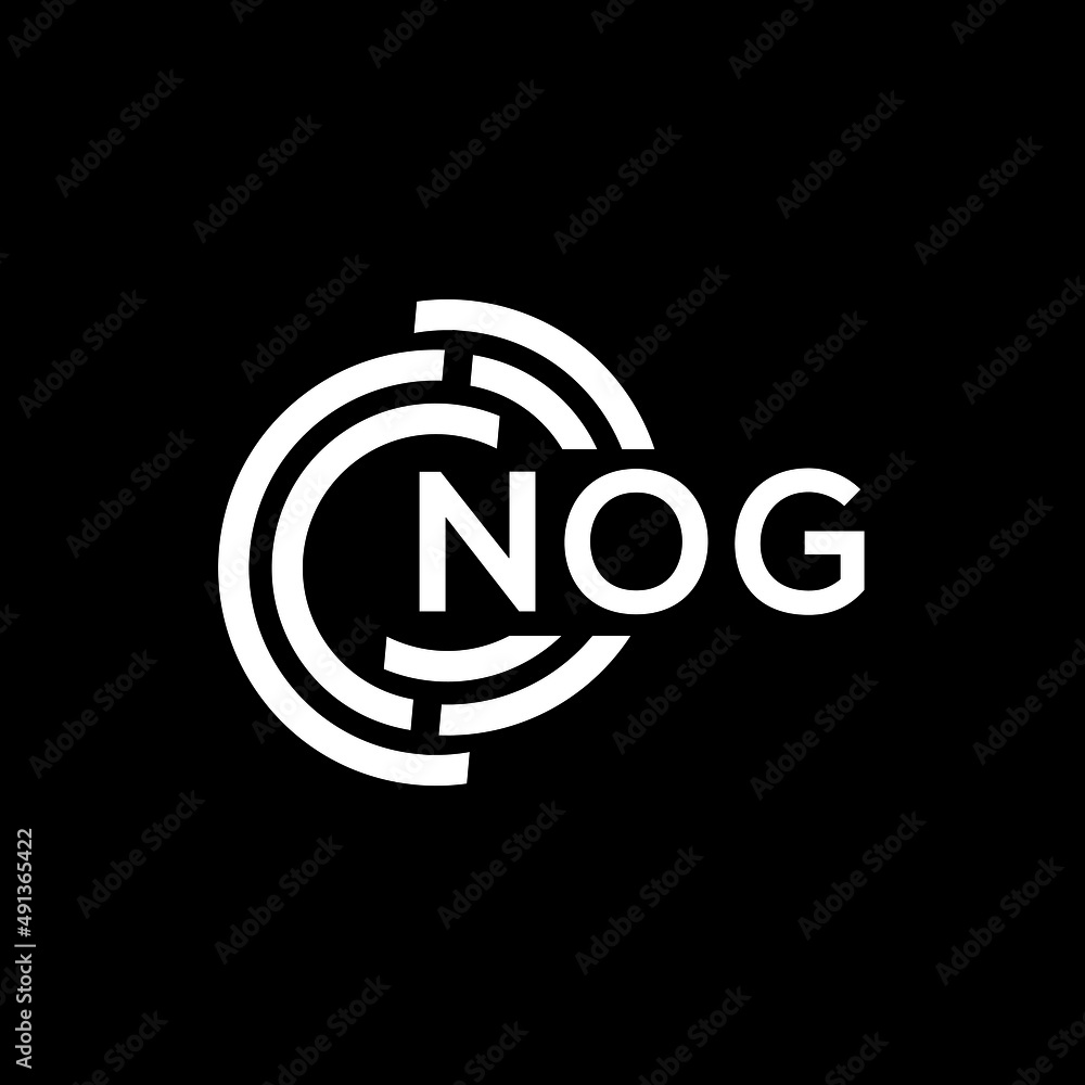 NOG letter logo design on black background. NOG creative initials letter logo concept. NOG letter design. NOG letter logo design on black background. NOG creative initials letter logo concept. NOG letter design.