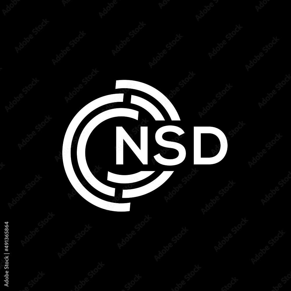 NSD letter logo design on black background. NSD creative initials letter logo concept. NSD letter design. NSD letter logo design on black background. NSD creative initials letter logo concept. NSD letter design.