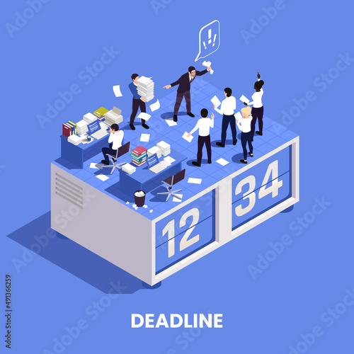 Dealine Isometric Composition