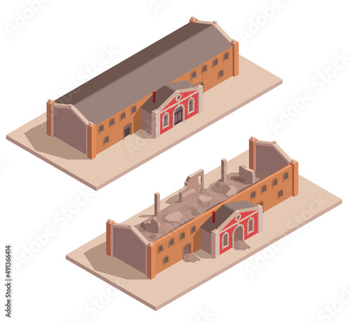 Old Industrial Building Set