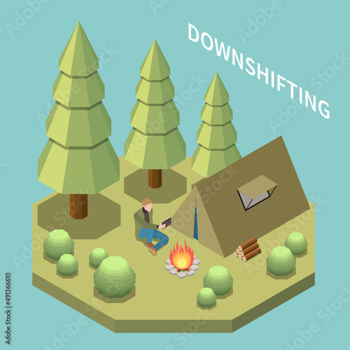 Downshifting Isometric Composition