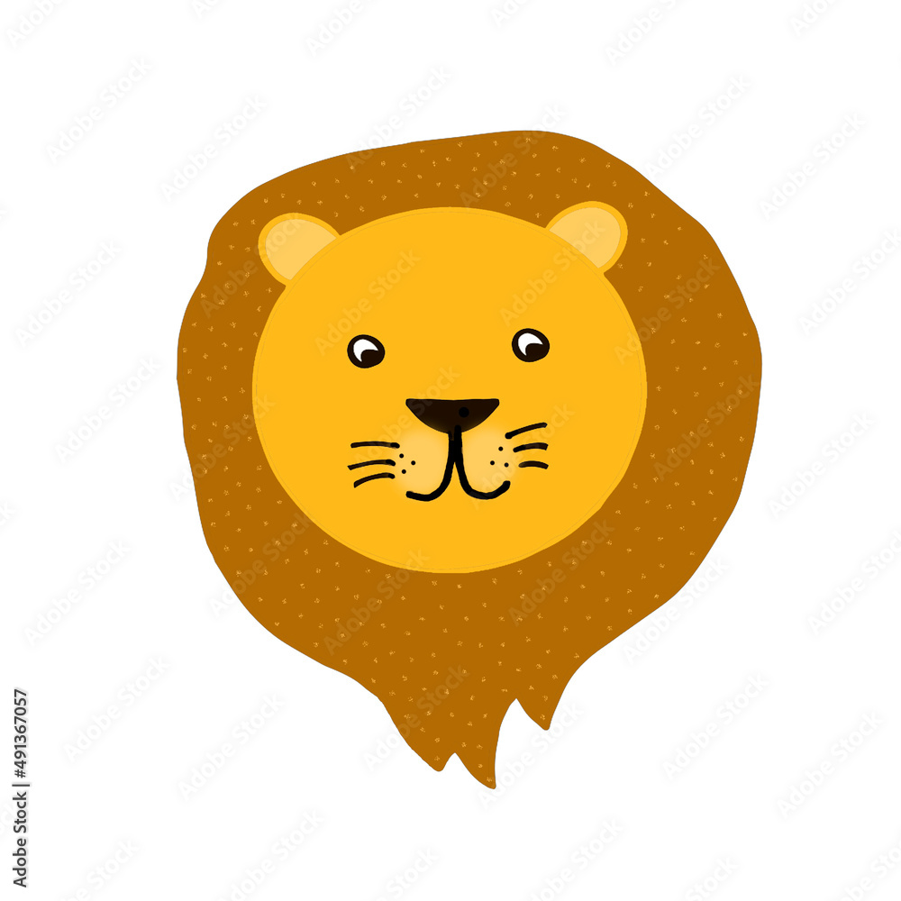 nice vector illustration with lion's portrait nice vector illustration with lion's portrait