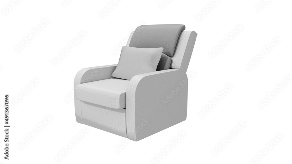 white sofa angle view without shadow 3d render white sofa angle view without shadow 3d render