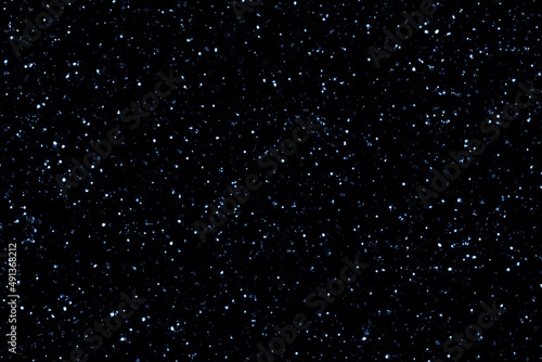 Starry night sky. Dark blue night sky with stars. Galaxy space background. 