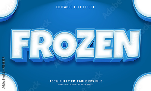 Frozen text style editable text effect