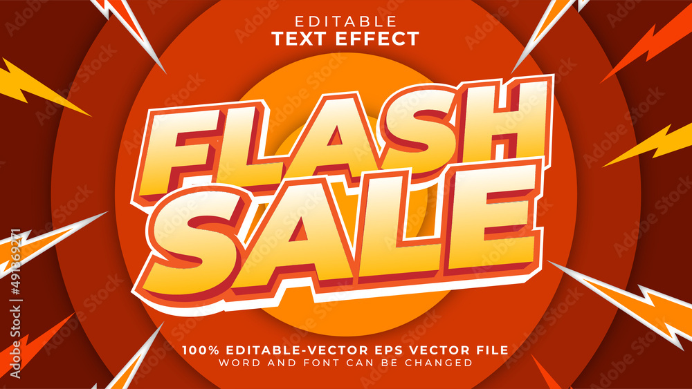 Flash sale editable text fx