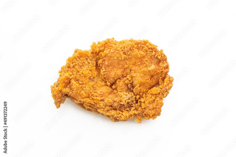 fried chicken on white background fried chicken on white background