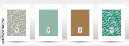 Vector Abstract Hand Drawn Scribble Cover. Minimal Artistic Sketch Poster.