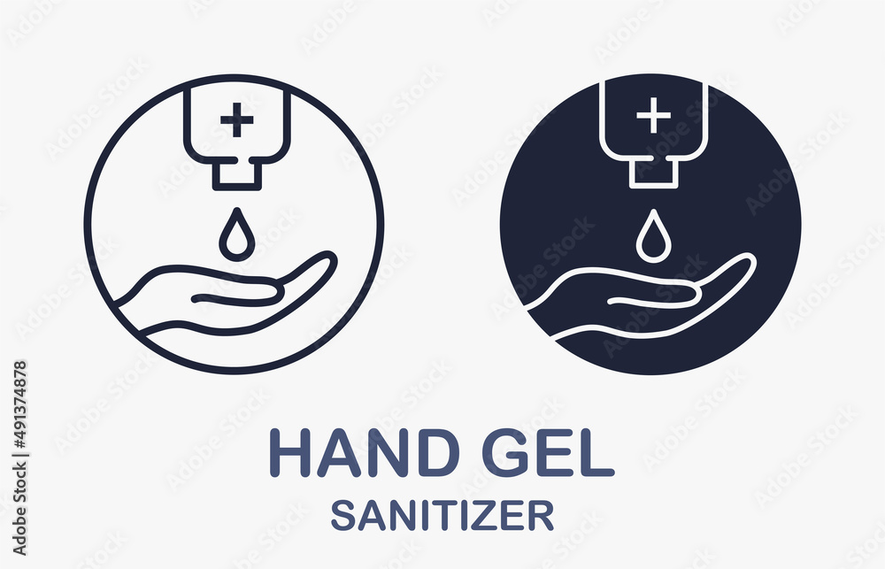 Hand sanitizer vector icon isolated on white background for graphic and web design. Hand sanitizer vector icon isolated on white background for graphic and web design.
