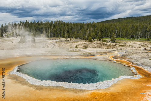 Crested pool in Yellowstone National Park