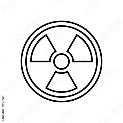 Radioactive icon in line style