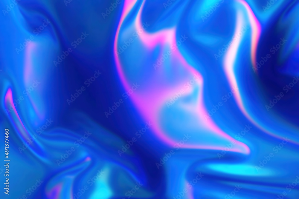 Obraz premium 3d rendering Curve Dynamic watercolor texture blend Fluid Liquid Wallpaper. Light Pastel Cold Color Colorful Swirl Gradient Mesh. Bright Pink Vivid Vibrant Smooth Surface.