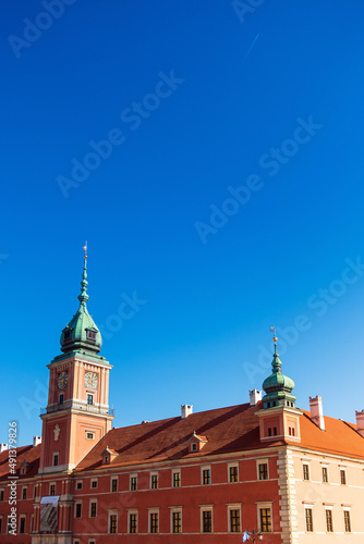 Warsaw, Poland - February 2, 2020: Street view of Old Town Warsaw, Poland