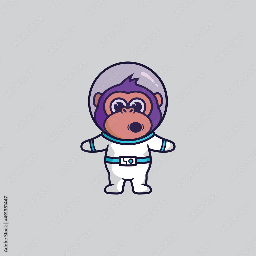 Astro Monkey Mascot Logo Design Astro Monkey Mascot Logo Design