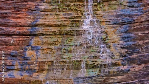 Waterfall in a gorge in Karijini National Park, Australia
 photo