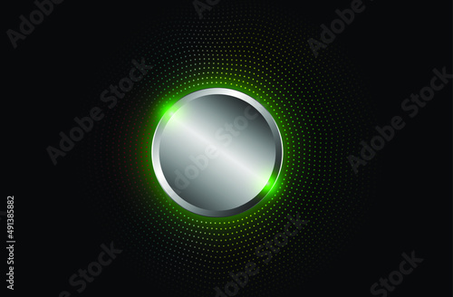 glowing button