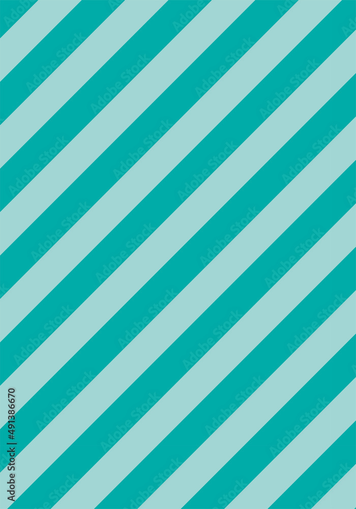 シンプルな斜め縞々ストライプの背景バックグラウンド　青緑系