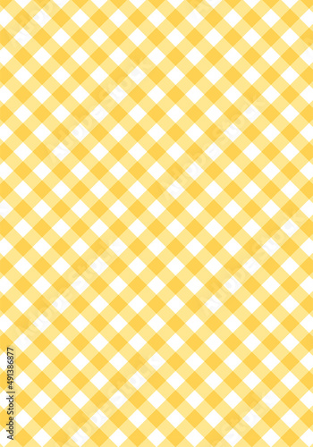 シンプルな斜め縞々チェック柄の背景バックグラウンド パステルカラー 黄色系