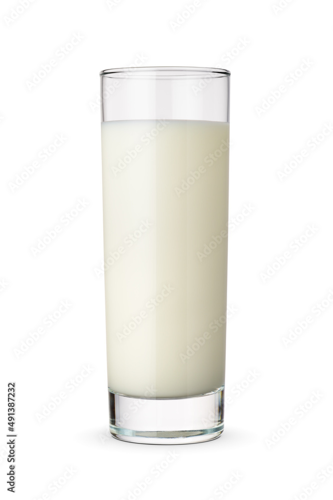 Glass of milk isolated on white. Glass of milk isolated on white.