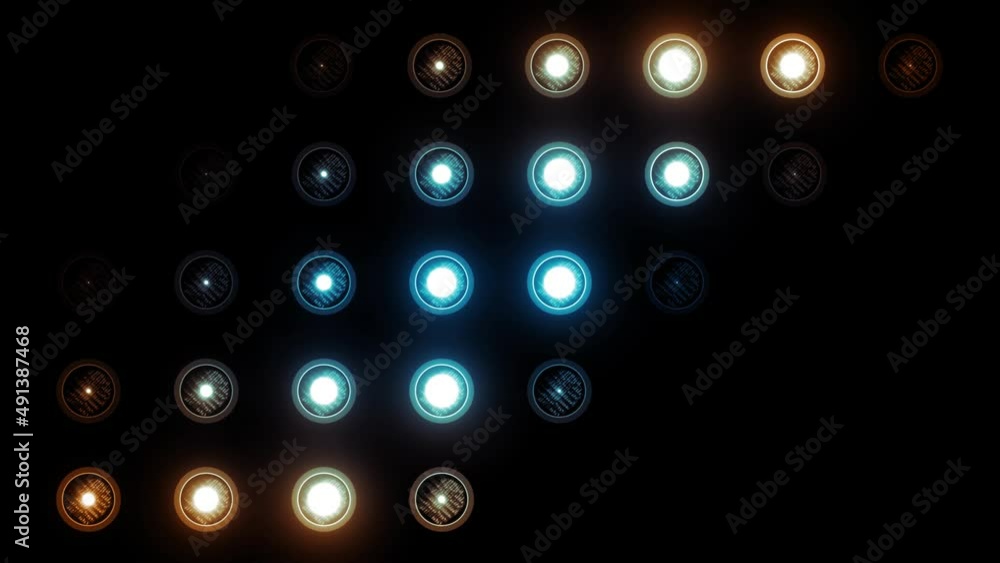 Led_Wall Light. 27_different_transitions. 60_seconds. music clip background. Flasihng light. Spot light. Concert stage light. 4K video