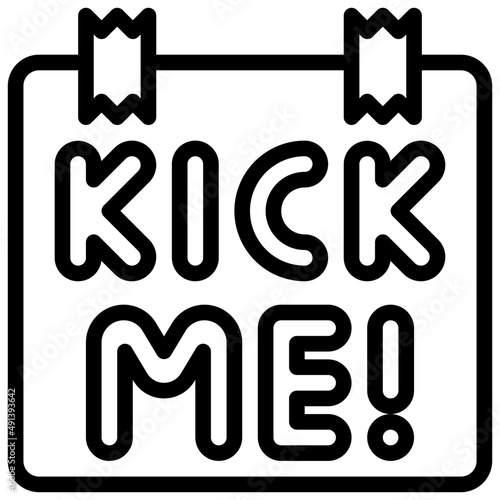 KICK ME line icon