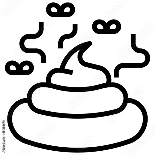 poop outline icon