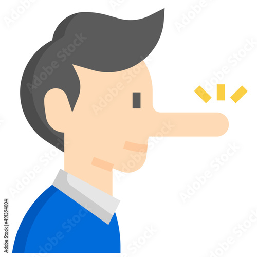 LIAR flat icon