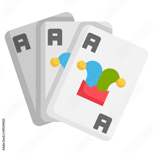 POKER CARDS flat icon