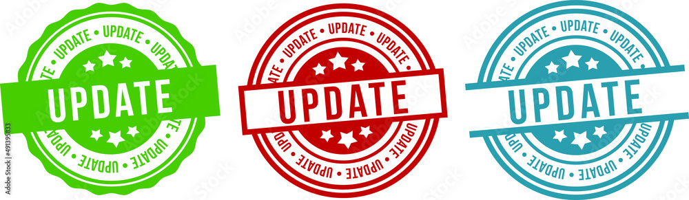 Update label set. Update stamp badge sign isolated on white background. Update label set. Update stamp badge sign isolated on white background.